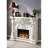 Adara Antique White Finish Fireplace