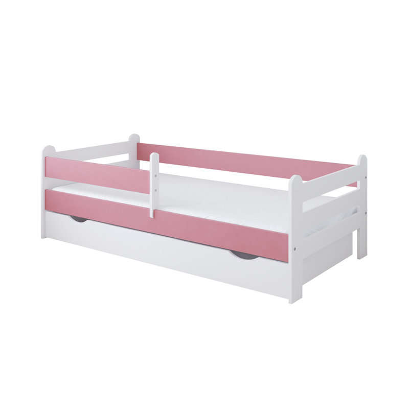 Thaxton Cabin Bed with Storage Included, Pink, 80 x 140 cm