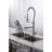 Kitchen Faucet With Pull Down Sprayer Brushed Nickel Stainless Steel Single Handle  Kitchen Sink Faucets