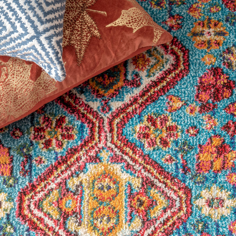 Shetucket Bohemian Power Loom Performance Rug, Rectangle 6' 7" x 9'