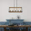 Luminaire linéaire pour îlot de cuisine 5 lumières Gatlin
