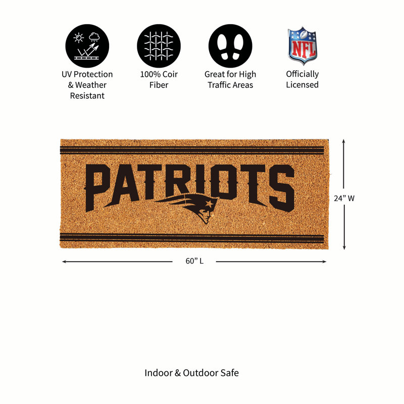 Tapis extra large couleur unie New England Patriots, 60 po x 24 po