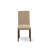 9 Piece Modern Dining Table Set Includes a Rectangle Wooden Table with Removable Leaf and 8 Light Sable Linen Fabric Parsons Chairs, Jacobean-1066444175-1066444178-1066444177