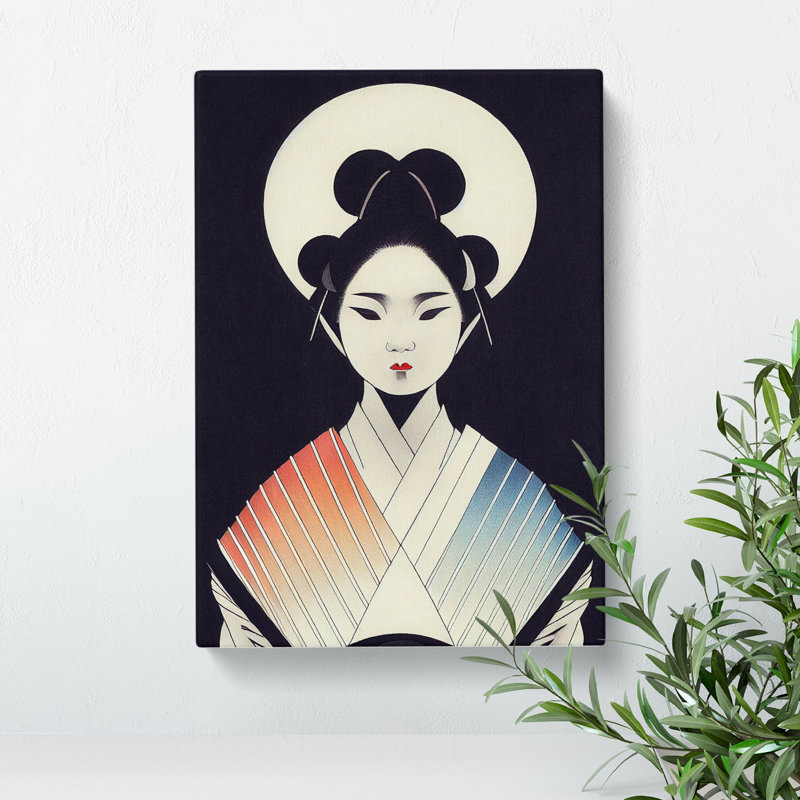 Artful Geisha No.1 - Wrapped Canvas Print, 50cm H x 35cm W x 3cm D