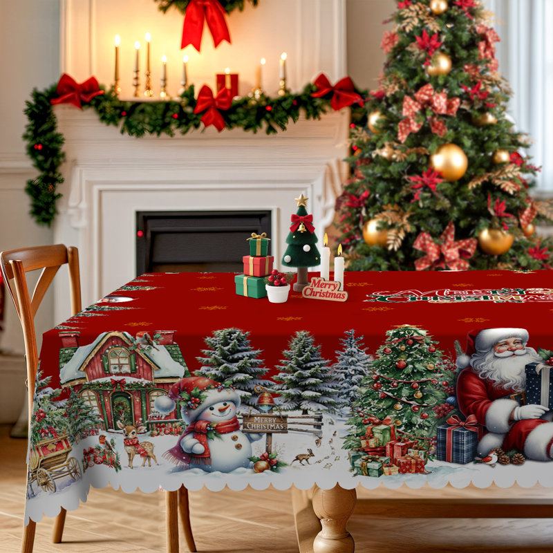 Nappe lavable en polyester pour Noël, L 70,8 po x l 0,2 po