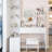 17" Diameter 3 - Color Brightness Mutable Led Vanity Table, Full Body Mirror Cabinet And Cushioned Stool, American Style White Dressing Option Design Ensemble: Variable Mirror, Stool With Ample