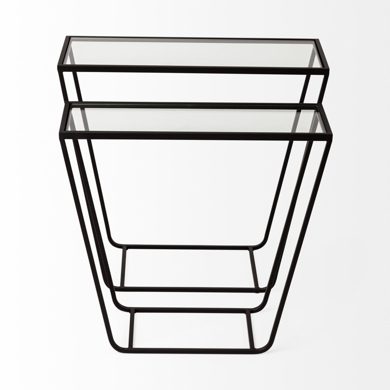 Tables gigognes en verre