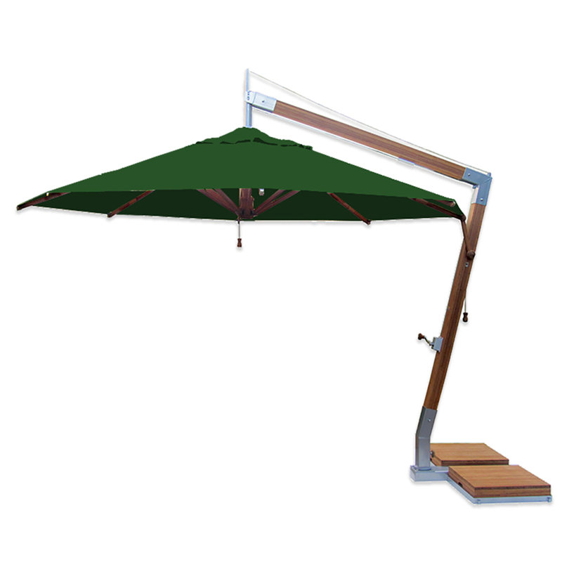 Yadira 350cm Cantilever Parasol, Forest Green