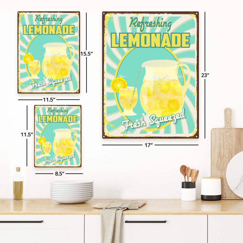 " Refreshing Lemonade ", 15.5" H x 11.5" W x 0.04" D
