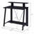 Black Writing Desk, with Upper Shelf-768452777
