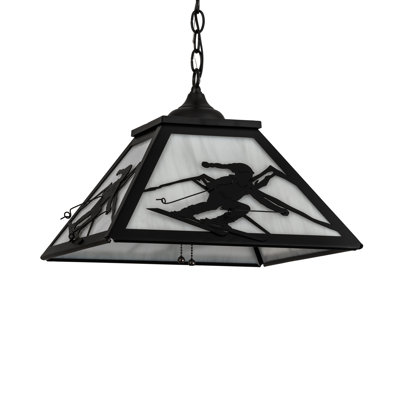 Luminaire suspendu conique unique à 2 lumières