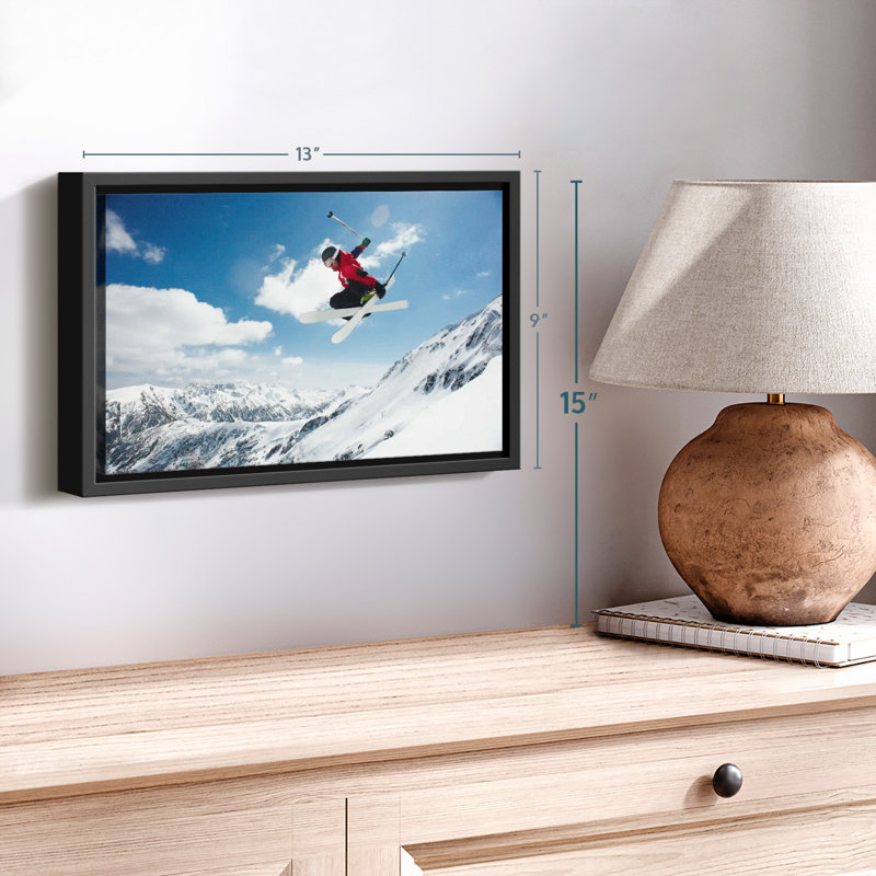 Skier In The Air Canvas Print, 9" H x 13" W