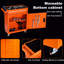 Armoire de rangement pour outils en acier orange avec 5 tiroirs, un coffre supérieur amovible et des roulettes universelles, convenant au garage à domicile verrouillable et facile à déplacer