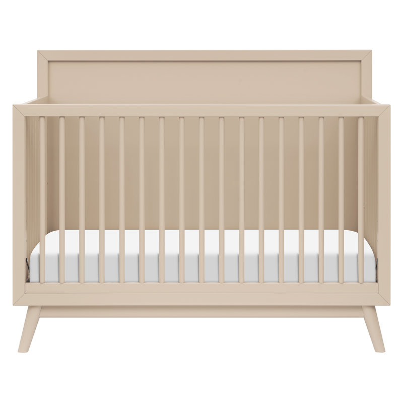 Palma 4-in-1 Convertible Crib with Toddler Bed Conversion Kit, Taupe