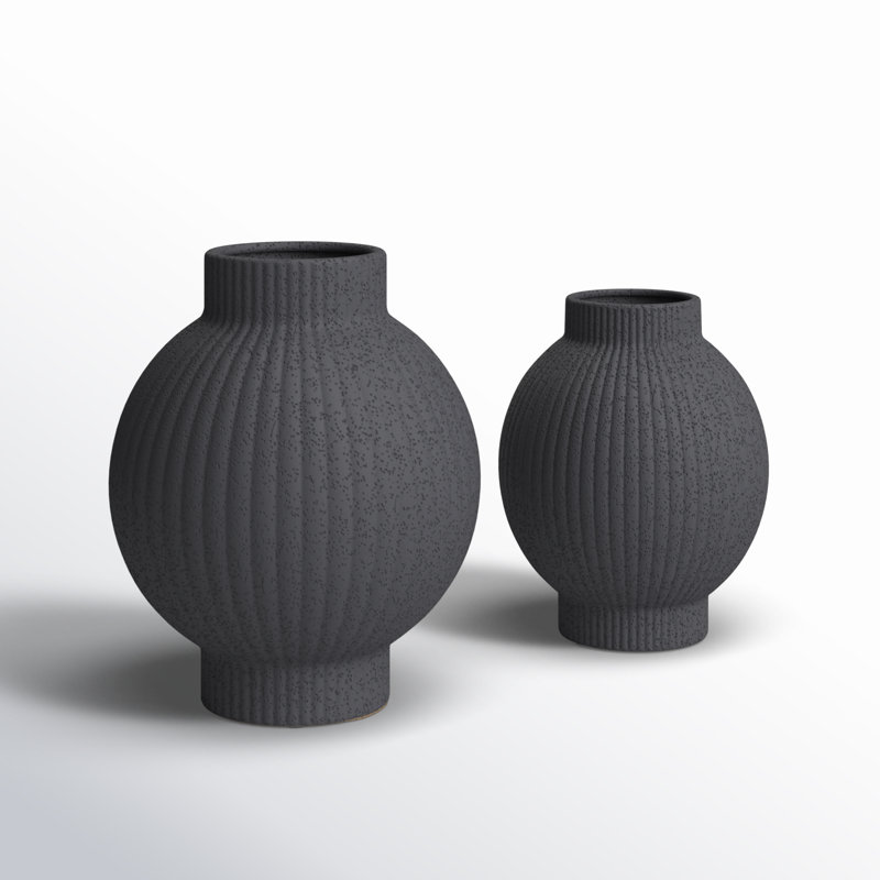 Stoneware Table Vase, Black