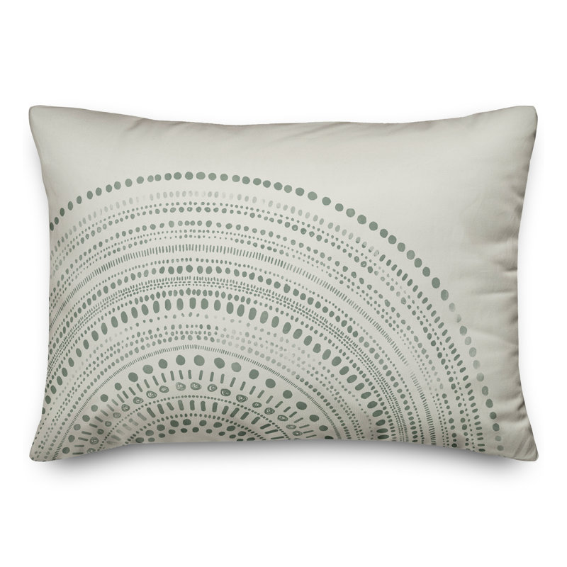 Outdoor Reversible Throw Pillow, White, Geometric 2