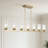 7- Light Dimmable Linear Gold Kitchen Island Pendant Light