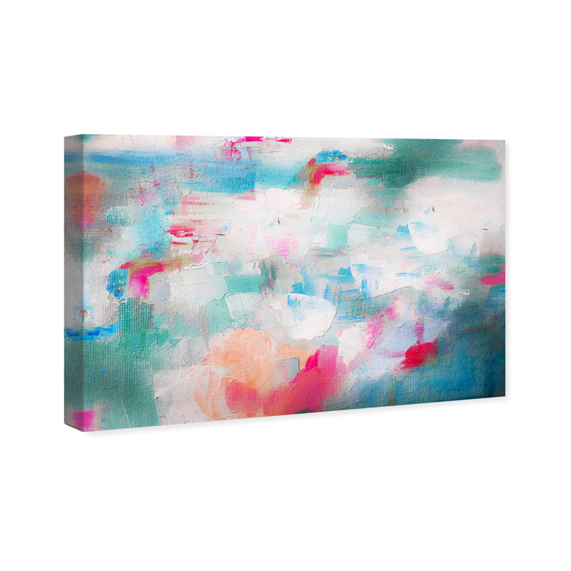 «Abstract Hug Me», peinture sur toile, H 30 po x l 45 po, Toile tendue