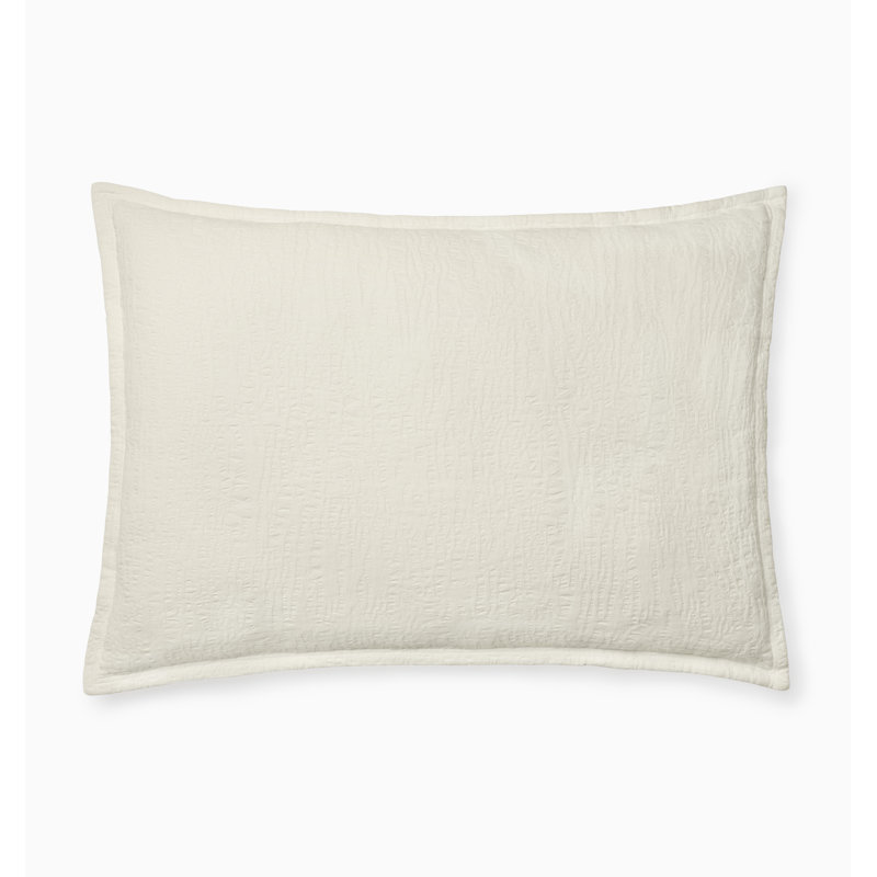 Sabino Cotton Pillow Sham, Oyster, Boudoir