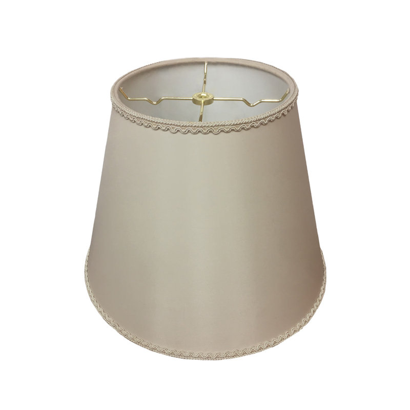 Abat-jour empire en soie / shantung H 11 po x l 14 po (araignée), Beige