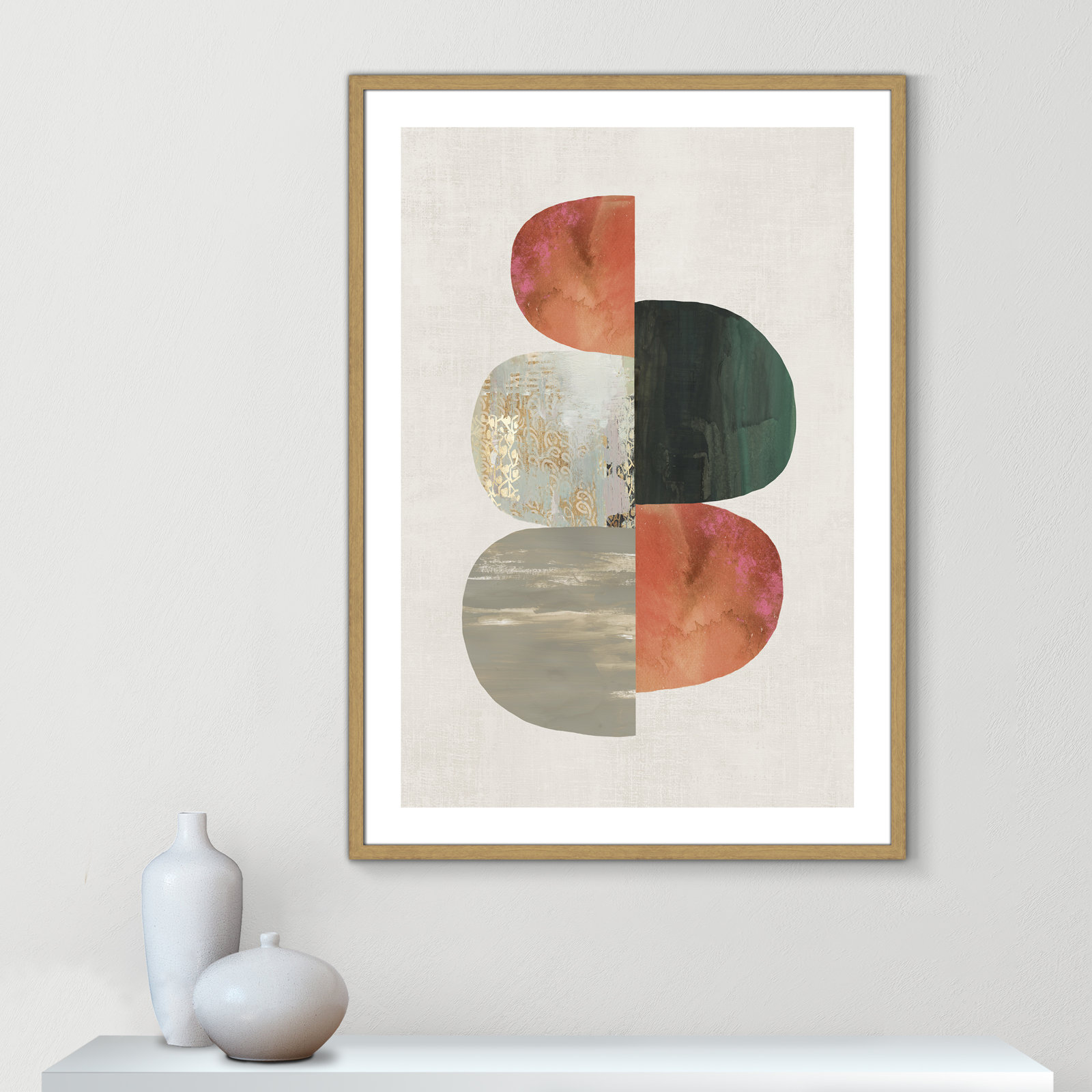 41.5" H x 29.5" W, Framed Print, Beige