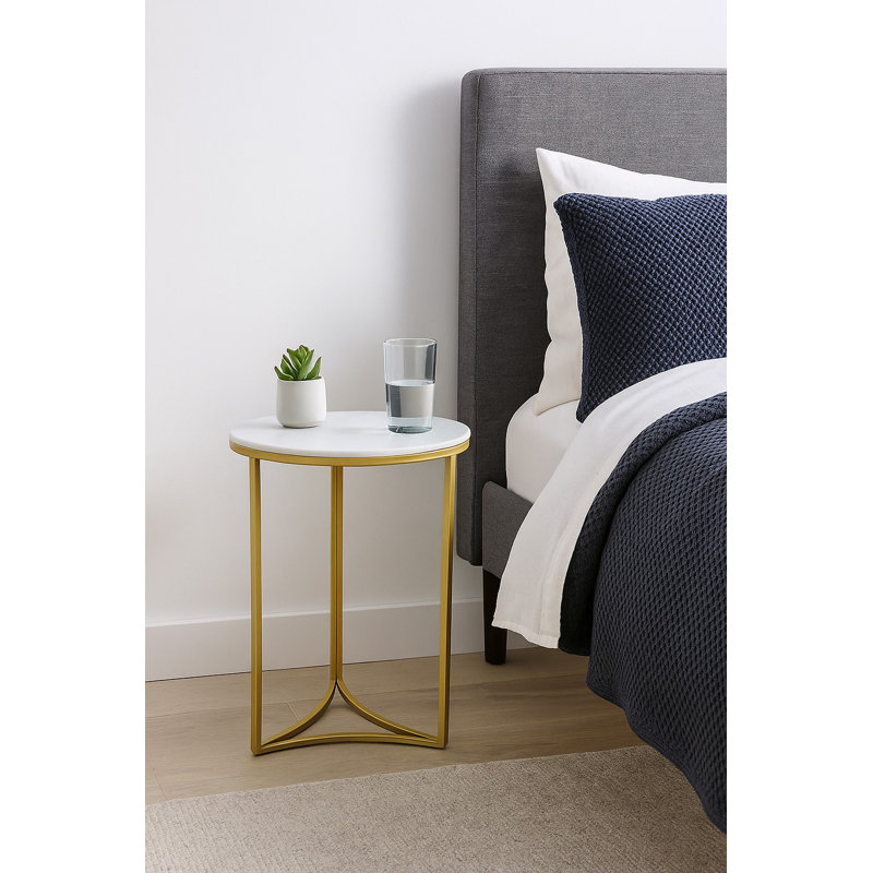 Frame End Table, White