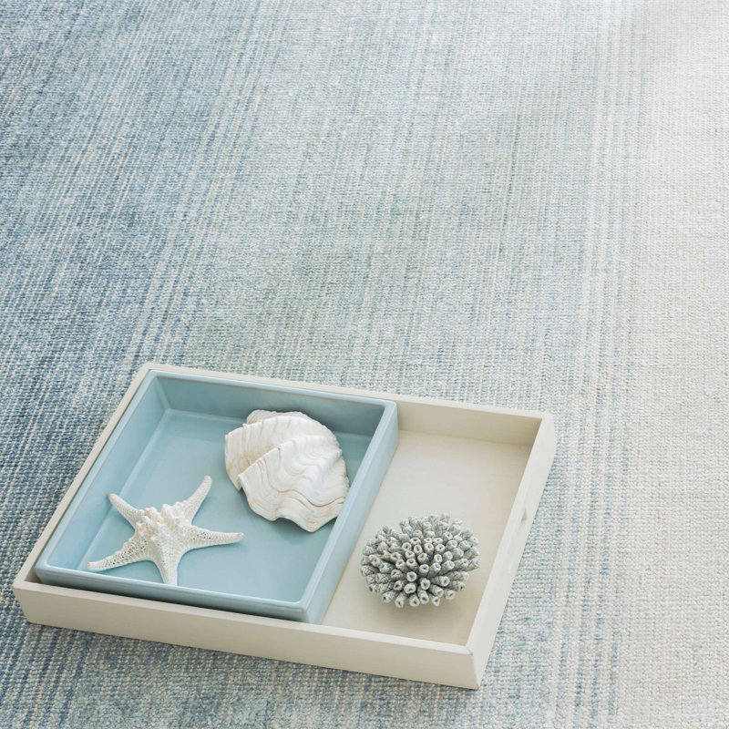 Sky Moon Handwoven Cotton/Viscose Rug, Rectangle 2' x 3'