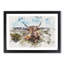 A Resting Highland Cow Watercolour - Single Picture Frame Print on MDF-56740946-56740941