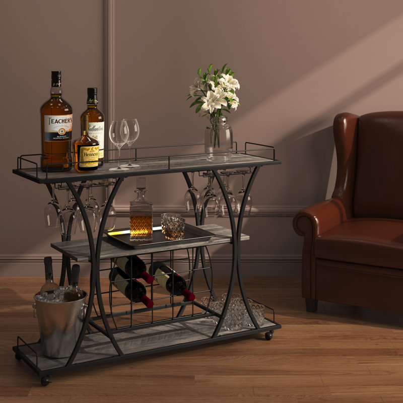 Industrial Bar Cart Kitchen Bar