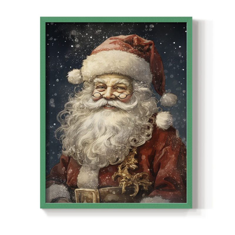 «Christmas Holiday Art», reproduction d'art encadrée CDL, H 30 po x l 24 po, Vert
