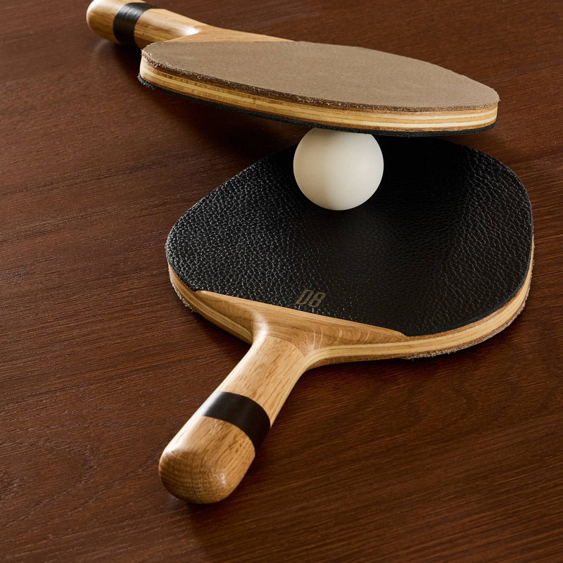 Ping Pong Table-Ebonized Oak Veneer, Brown Wood