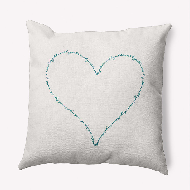 Housse de coussin décoratif en polyester / mélange de polyester par E by Design, 20 po x 20 po, Appétit bleu sarcelle
