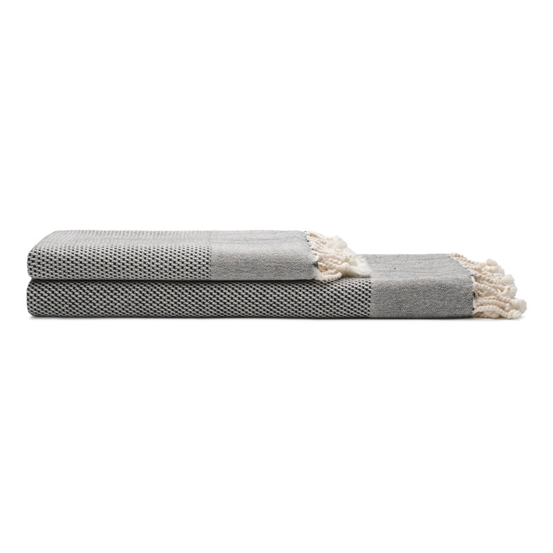 Serviette de bain en coton Whisper, Noir