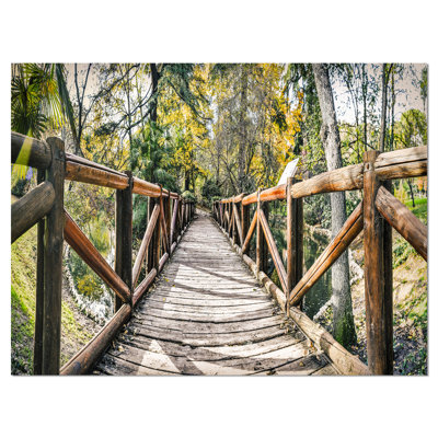 " Wooden Bridge In Forest "