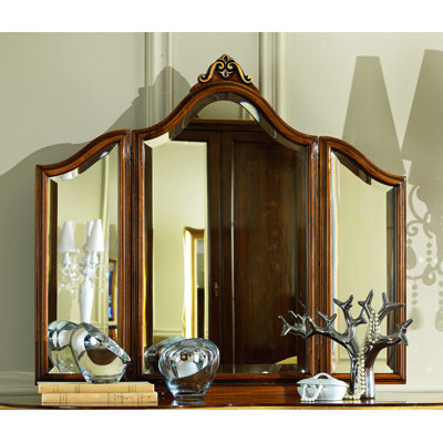 Bussiere Wood Flat Wall Mirror