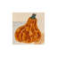 Courge orange rustique, sans cadre, murale, 16 x 16