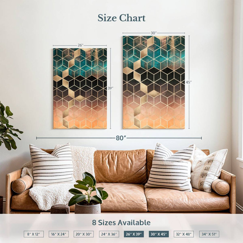 Cubes de rêve Avery Ombre, H 39 po x l 26 po