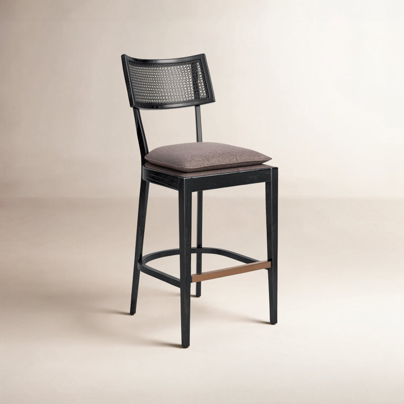 Britt Counter & Bar Stool, Cream, Counter Stool (26" Seat Height), Black