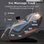 Fauteuil de massage Shiatsu 4D zéro gravité pour tout le corps, inclinable, avec rail SL de 147 cm, balayage IA, compression d'air, thérapie par la chaleur lombaire, haut-parleur Bluetooth, commande vocale, écran tactile de 18 cm, 6 programmes automatiques, repose-pieds extensible, télécommande, couleur expresso