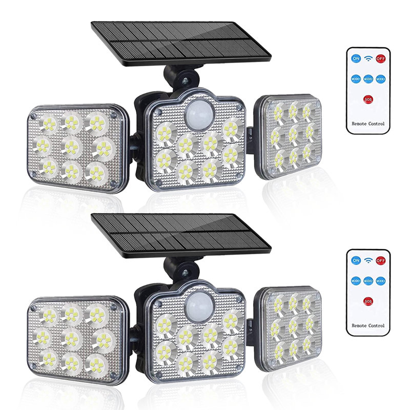 Capteur de mouvement 30 lumières à DEL pour l'extérieur avec lumière solaire de sécurité 30 watts