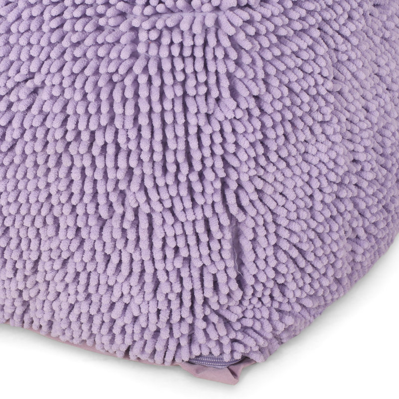 Pouf carré en microfibre Lavender Spongy, Lavande