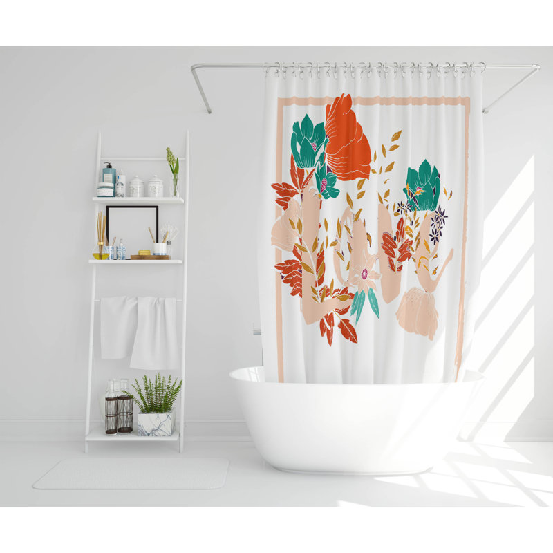 Khinvasara Polyester Shower Curtain Set, 168cm H x 168cm W