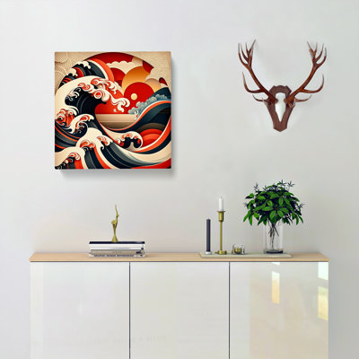 Japanese Wave Constructivism - Wrapped Canvas