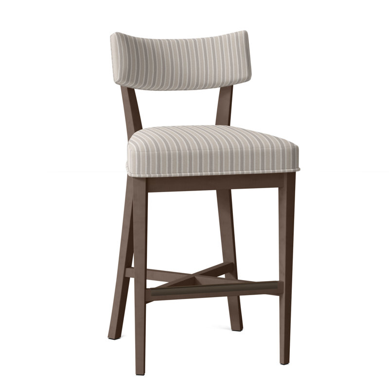 Tabouret de bar 29,5 po Juliet, Perigold Piccadilly rayé patiné, Noisette, Tabouret de bar (siège d'une hauteur de 29,5 po)