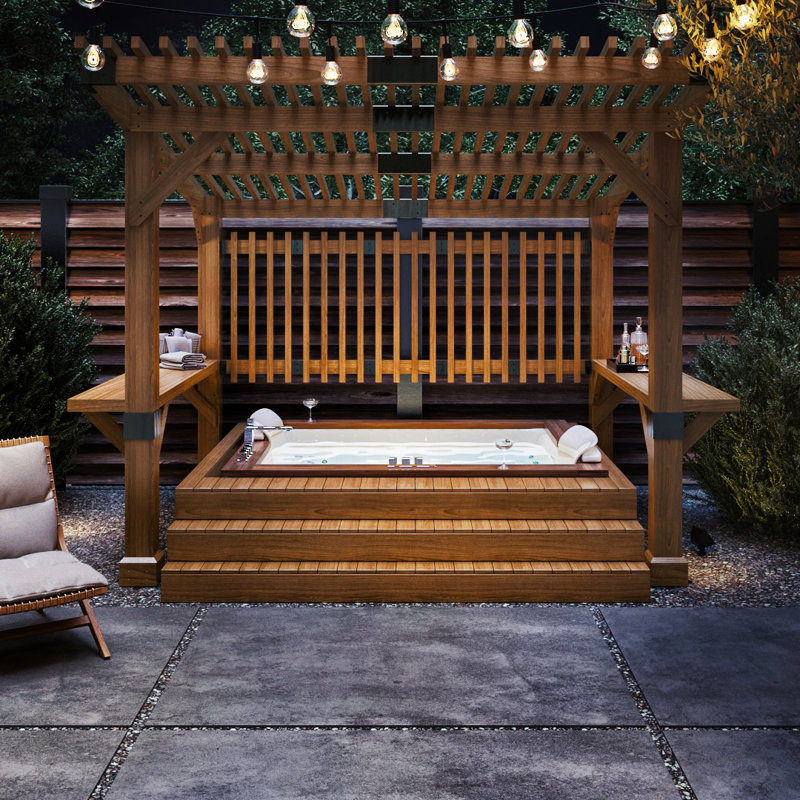 Arefa 3.09m X 2.74m Wood Pergola
