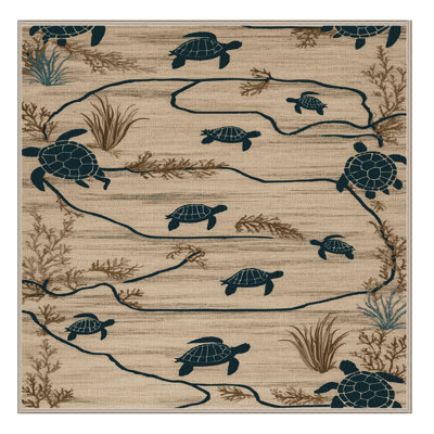 Machine Washable Nature Brown Area Rug