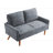 European Style Velvet Loveseat Sofa with Sleek Design-1037995341