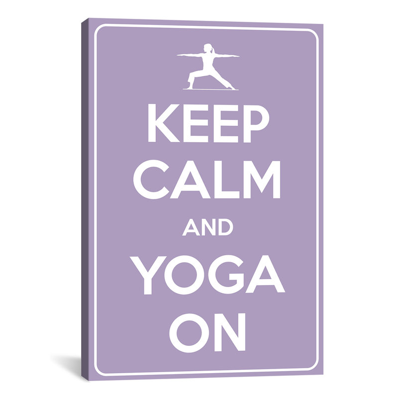 Gardez calme et yoga sur toile, impression sur toile, H 26 po x l 18 po x P 1,5 po