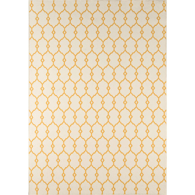 Yepez Yellow/Beige Rug, Rectangle 8'6" x 13'