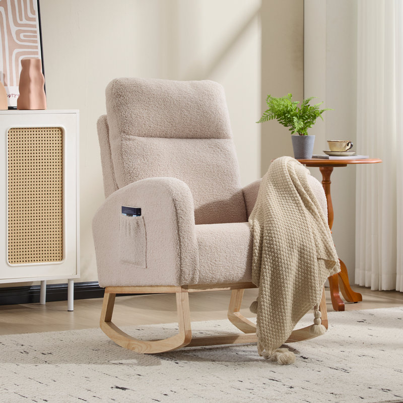 Fauteuil berçant et oscillant Beige Teddy